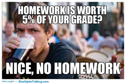 no homework joke